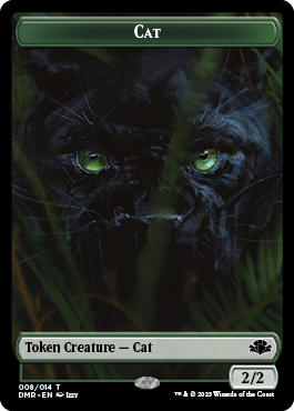Goblin // Cat (008) Double-Sided Token [Dominaria Remastered Tokens] | Cards and Coasters CA