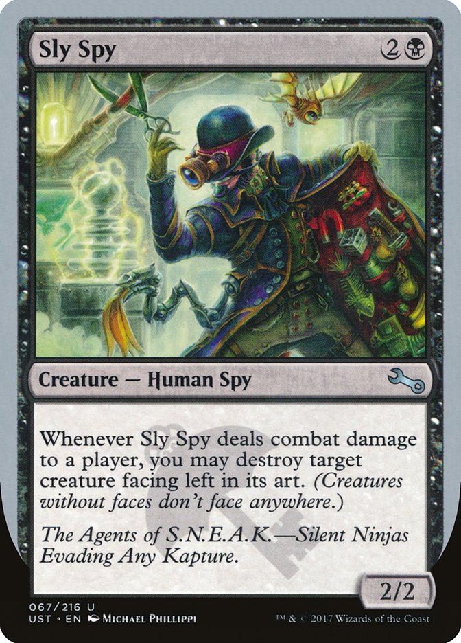 Sly Spy ("Silent Ninjas Evading Any Kapture") [Unstable] | Cards and Coasters CA