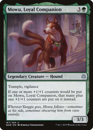 Mowu, Loyal Companion [War of the Spark] | Cards and Coasters CA