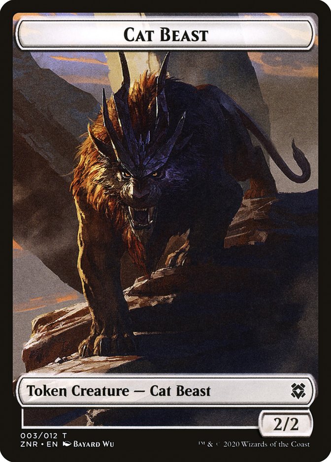 Cat Beast Token [Zendikar Rising] | Cards and Coasters CA