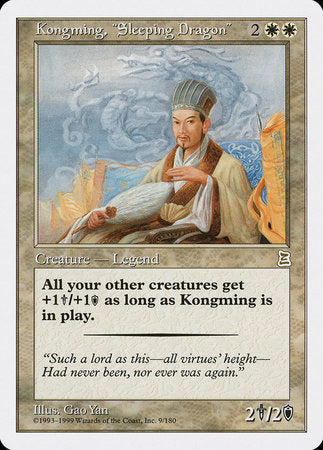 Kongming, "Sleeping Dragon" [Portal Three Kingdoms] | Cards and Coasters CA