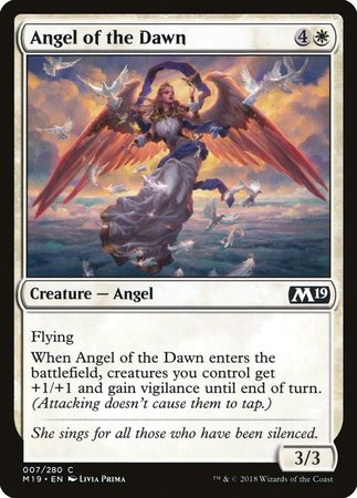 Angel of the Dawn [Core Set 2019] | Cards and Coasters CA