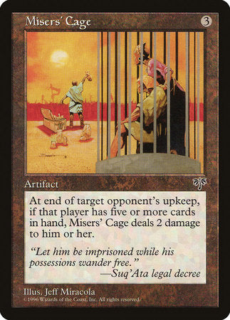 Misers' Cage [Mirage] | Cards and Coasters CA