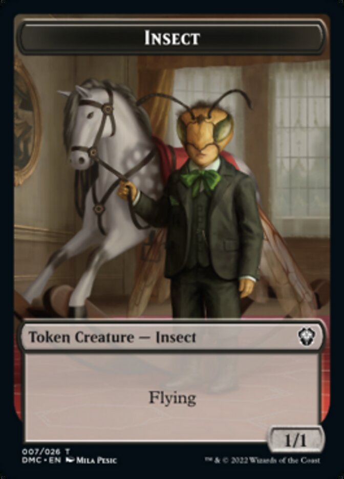 Soldier // Insect Double-sided Token [Dominaria United Tokens] | Cards and Coasters CA