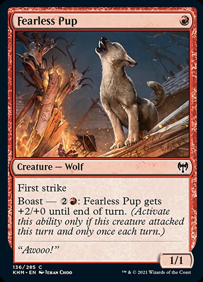Fearless Pup [Kaldheim] | Cards and Coasters CA