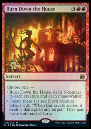 Burn Down the House [Innistrad: Midnight Hunt Prerelease Promos] | Cards and Coasters CA