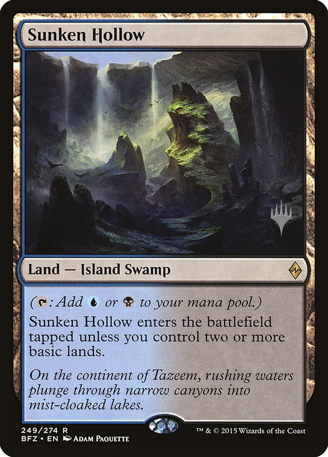 Sunken Hollow [Battle for Zendikar Promos] | Cards and Coasters CA