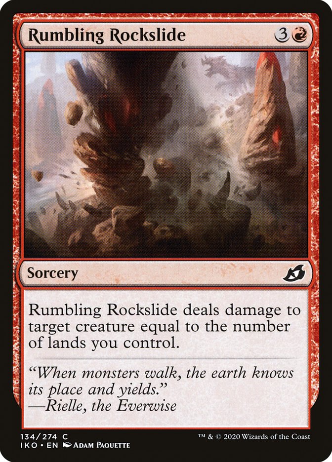 Rumbling Rockslide [Ikoria: Lair of Behemoths] | Cards and Coasters CA