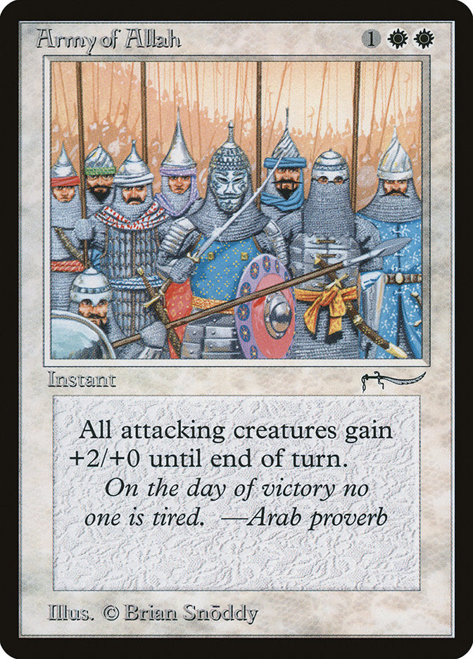 Army of Allah (Dark Mana Cost) [Arabian Nights] | Cards and Coasters CA