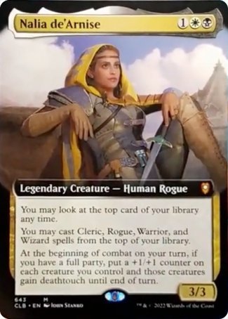 Nalia de'Arnise (Extended Art) [Commander Legends: Battle for Baldur's Gate] | Cards and Coasters CA