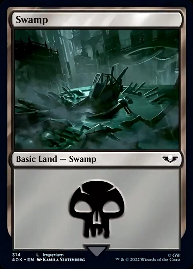 Swamp (314) [Universes Beyond: Warhammer 40,000] | Cards and Coasters CA