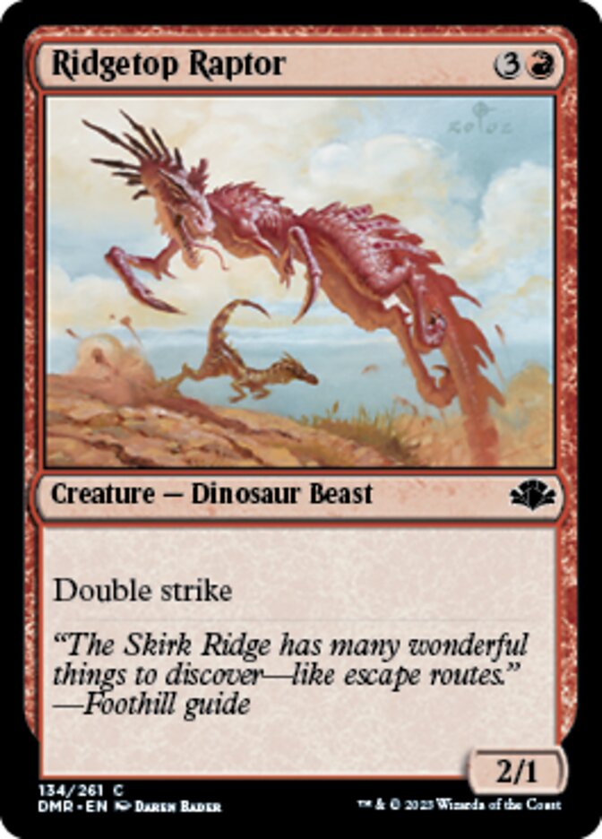 Ridgetop Raptor [Dominaria Remastered] | Cards and Coasters CA