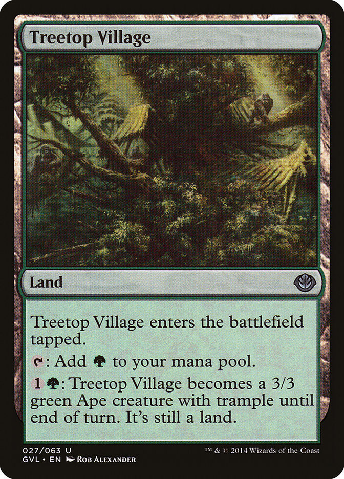 Treetop Village (Garruk vs. Liliana) [Duel Decks Anthology] | Cards and Coasters CA