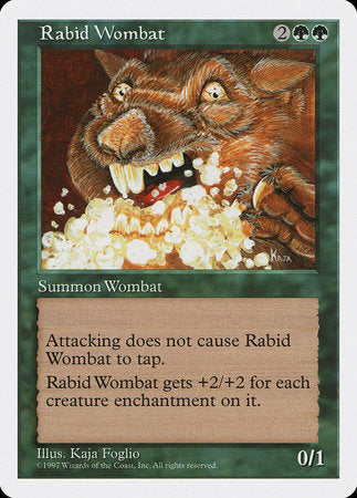 Rabid Wombat [Fifth Edition] | Cards and Coasters CA