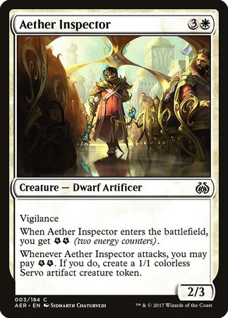 Aether Inspector [Aether Revolt] | Cards and Coasters CA