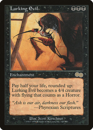 Lurking Evil [Urza's Saga] | Cards and Coasters CA