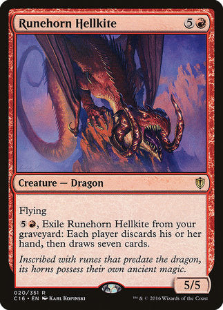 Runehorn Hellkite [Commander 2016] | Cards and Coasters CA