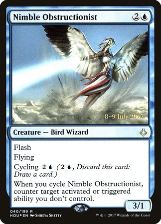 Nimble Obstructionist [Hour of Devastation Promos] | Cards and Coasters CA