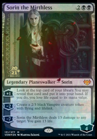 Sorin the Mirthless [Innistrad: Crimson Vow Prerelease Promos] | Cards and Coasters CA