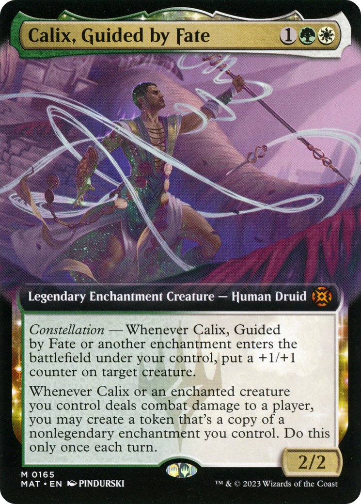 Calix, Guided by Fate (Extended Art) [March of the Machine: The Aftermath] | Cards and Coasters CA