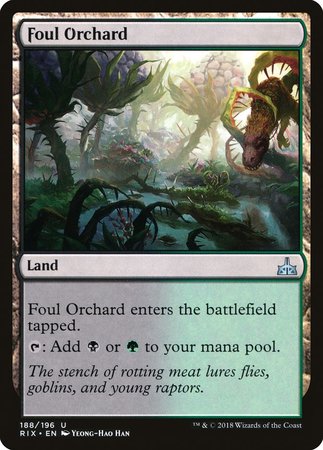 Foul Orchard [Rivals of Ixalan] | Cards and Coasters CA