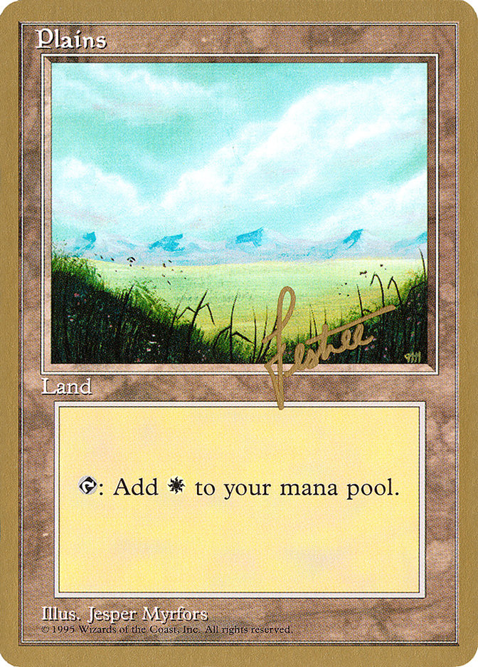 Plains (bl366) (Bertrand Lestree) [Pro Tour Collector Set] | Cards and Coasters CA