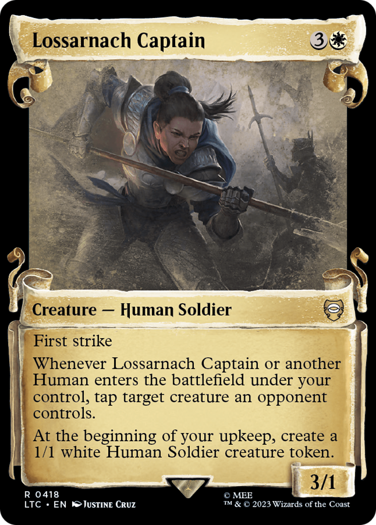 Lossarnach Captain [The Lord of the Rings: Tales of Middle-Earth Commander Showcase Scrolls] | Cards and Coasters CA