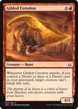 Gilded Cerodon [Hour of Devastation] | Cards and Coasters CA