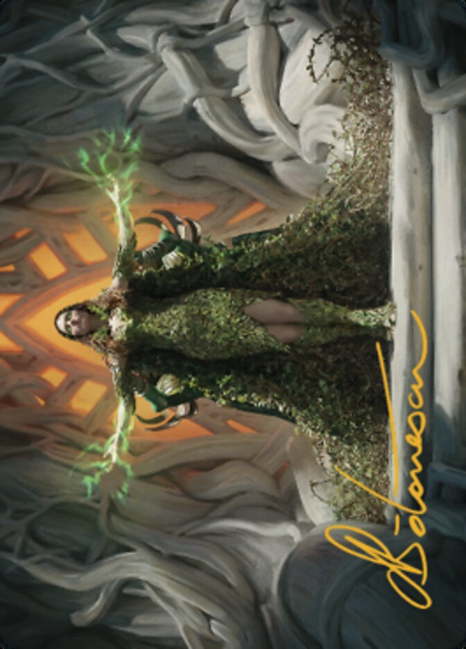 Titania, Voice of Gaea Art Card (Gold-Stamped Signature) [The Brothers' War Art Series] | Cards and Coasters CA