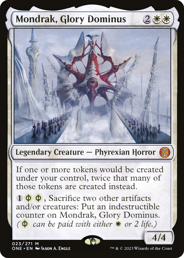 Mondrak, Glory Dominus [Phyrexia: All Will Be One] | Cards and Coasters CA