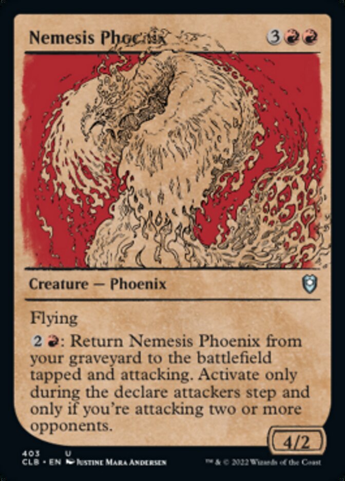 Nemesis Phoenix (Showcase) [Commander Legends: Battle for Baldur's Gate] | Cards and Coasters CA