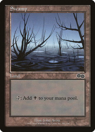 Swamp (341) [Urza's Saga] | Cards and Coasters CA