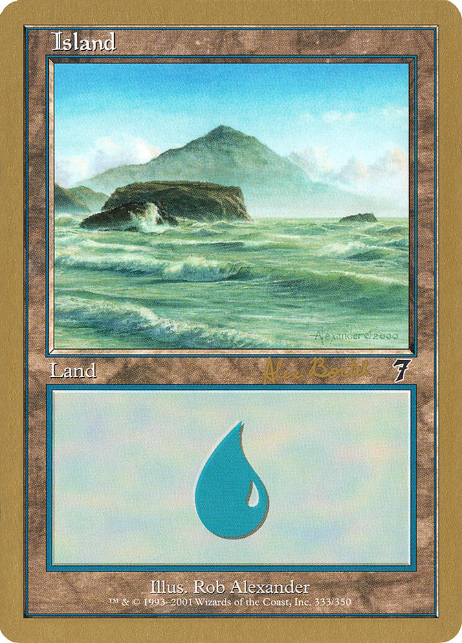 Island (ab333) (Alex Borteh) [World Championship Decks 2001] | Cards and Coasters CA