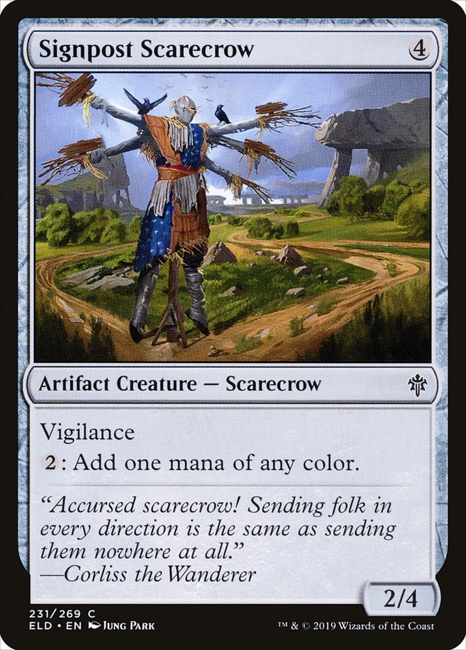 Signpost Scarecrow [Throne of Eldraine] | Cards and Coasters CA
