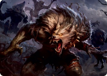 Village Reavers Art Card [Innistrad: Midnight Hunt Art Series] | Cards and Coasters CA