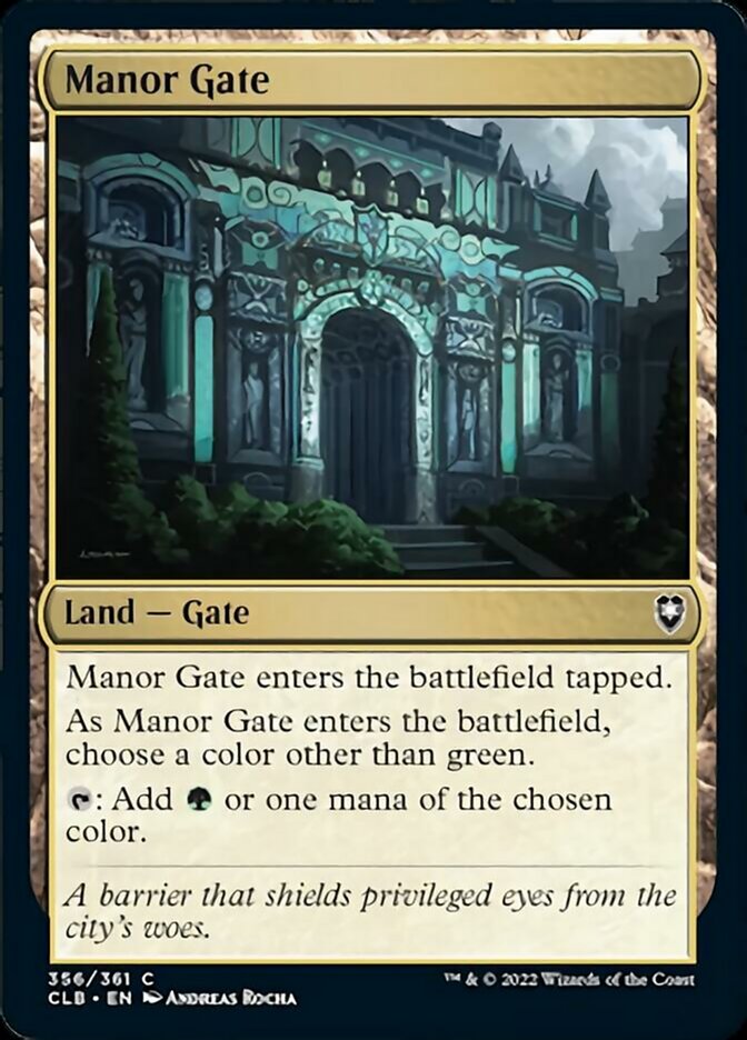 Manor Gate [Commander Legends: Battle for Baldur's Gate] | Cards and Coasters CA