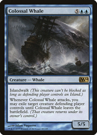 Colossal Whale [Magic 2014] | Cards and Coasters CA