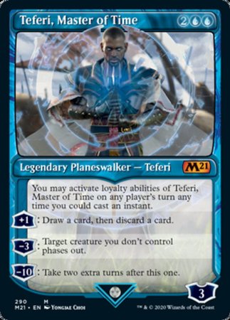 Teferi, Master of Time (Showcase) (290) [Core Set 2021] | Cards and Coasters CA