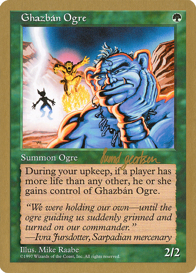 Ghazbán Ogre (Svend Geertsen) [World Championship Decks 1997] | Cards and Coasters CA