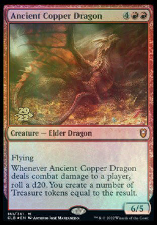 Ancient Copper Dragon [Commander Legends: Battle for Baldur's Gate Prerelease Promos] | Cards and Coasters CA