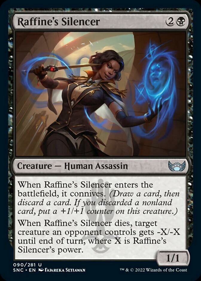 Raffine's Silencer [Streets of New Capenna] | Cards and Coasters CA