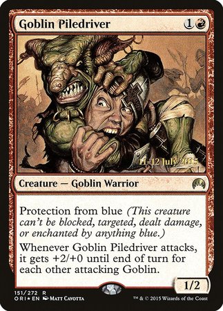 Goblin Piledriver [Magic Origins Promos] | Cards and Coasters CA