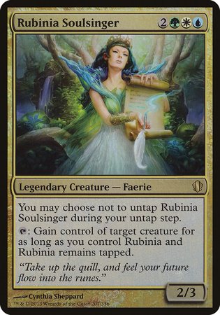 Rubinia Soulsinger (Commander 2013) [Commander 2013 Oversized] | Cards and Coasters CA