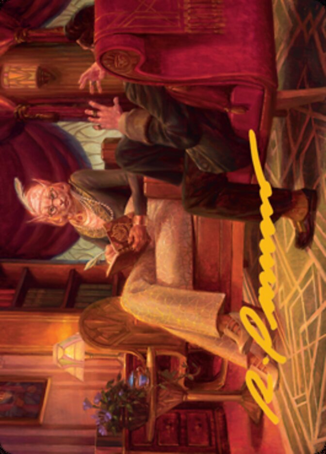 Phabine, Boss's Confidant Art Card (Gold-Stamped Signature) [Streets of New Capenna Art Series] | Cards and Coasters CA