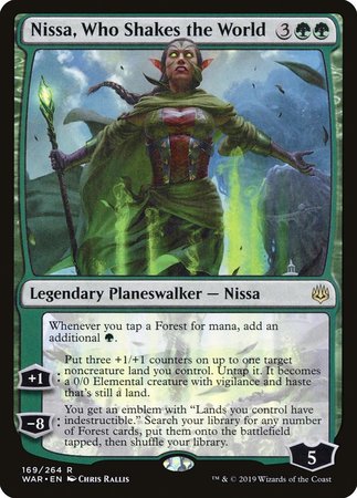 Nissa, Who Shakes the World [War of the Spark] | Cards and Coasters CA