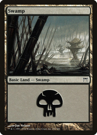 Swamp (296) [Champions of Kamigawa] | Cards and Coasters CA