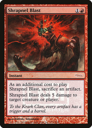 Shrapnel Blast [Friday Night Magic 2008] | Cards and Coasters CA
