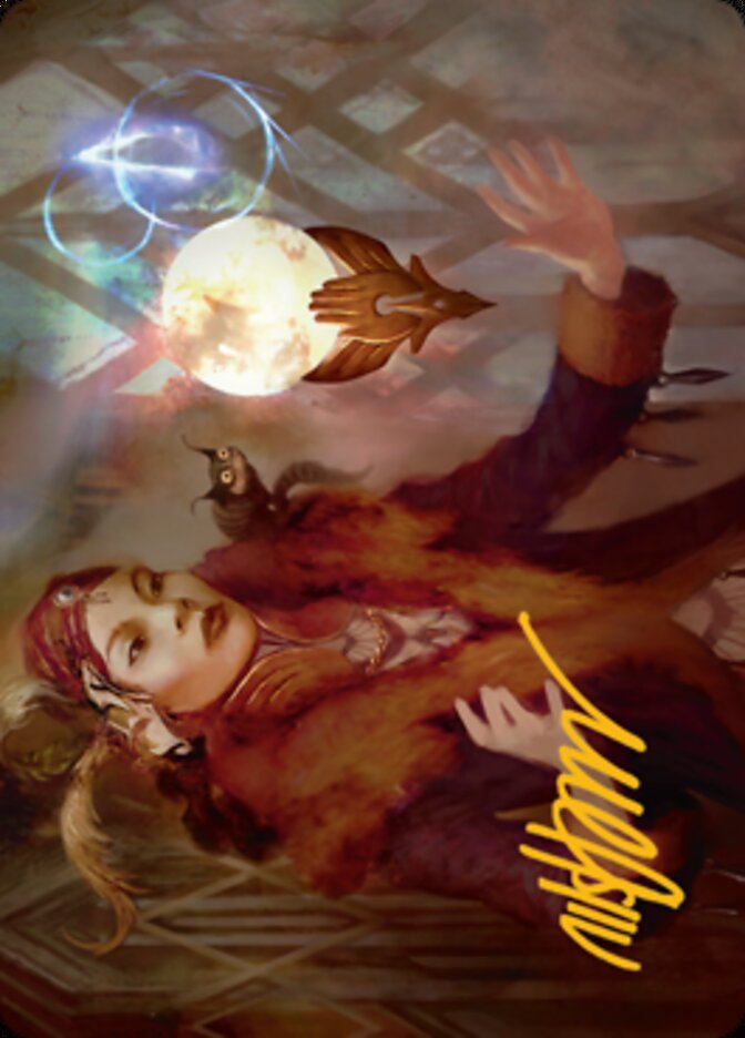 Misfortune Teller Art Card (Gold-Stamped Signature) [Streets of New Capenna Art Series] | Cards and Coasters CA