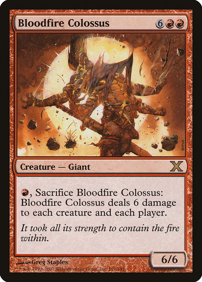 Bloodfire Colossus [Tenth Edition] | Cards and Coasters CA