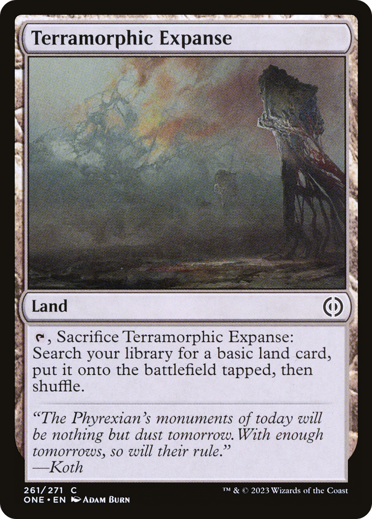 Terramorphic Expanse [Phyrexia: All Will Be One] | Cards and Coasters CA